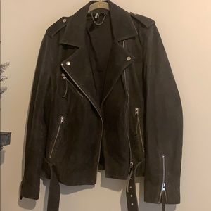 Topshop suede moto jacket
